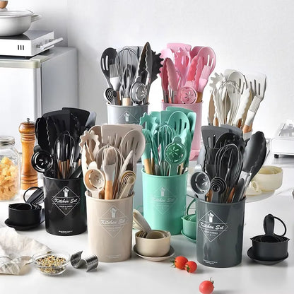 Silicone Shenanigans: 12-Piece Kitchen Wizardry for Culinary Mischief!