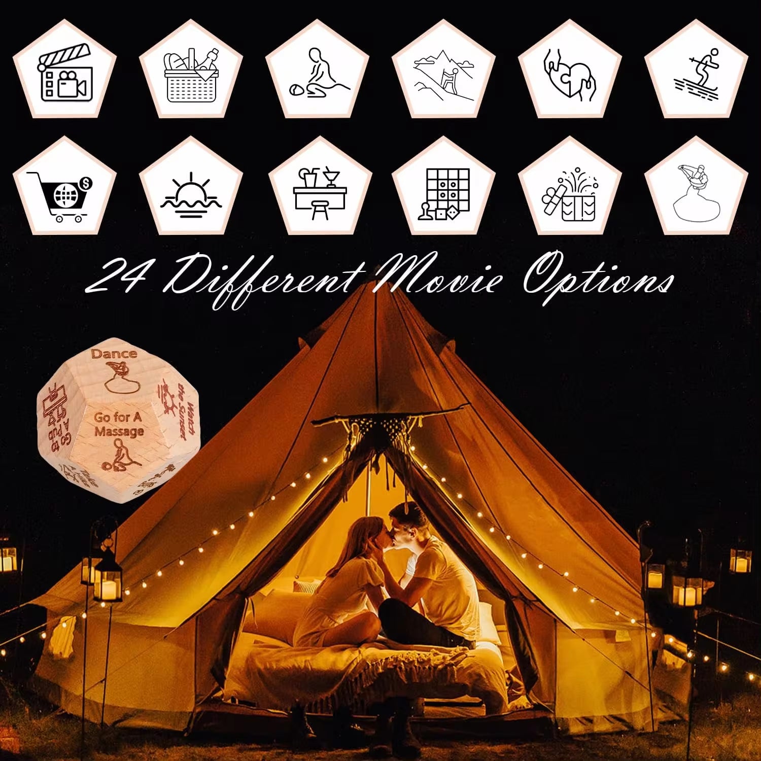 Roll the Love: Decision Dice for Couples Who Can't Decide What to Eat or Watch on Date Night! Perfect for Christmas, Birthdays, and "I Swear I Love You" Days!