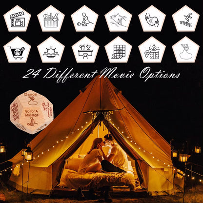 Roll the Love: Decision Dice for Couples Who Can't Decide What to Eat or Watch on Date Night! Perfect for Christmas, Birthdays, and "I Swear I Love You" Days!