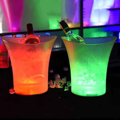 5L Splash-Proof Disco Bucket: The Party's Gonna Get Lit with Colorful Booze and Ice!