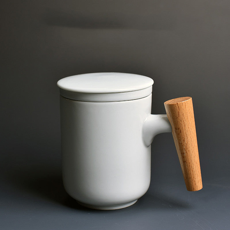 Gigantic Sippy Cup with a Fancy Wooden Handle for Hydration Enthusiasts
